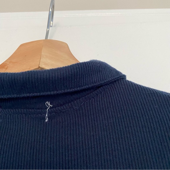 ARDENE | Navy blue polo longsleeve cropped - Picture 8 of 9